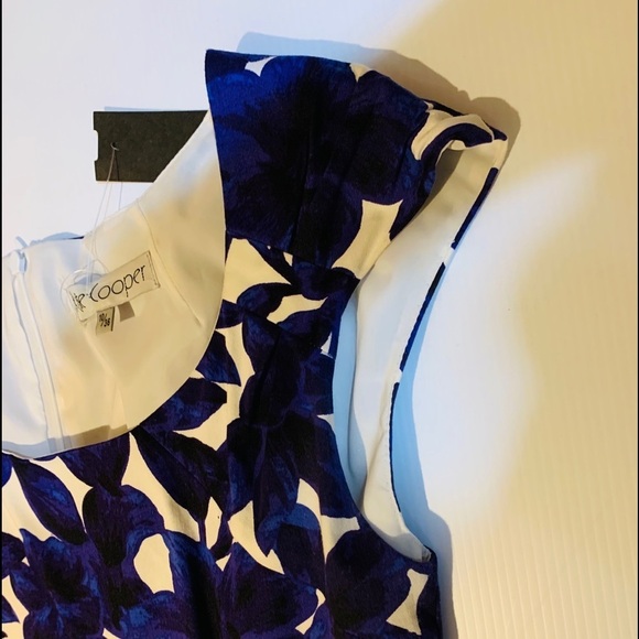 Kate Cooper Cotton Blue print dress size 10 - Picture 4 of 8